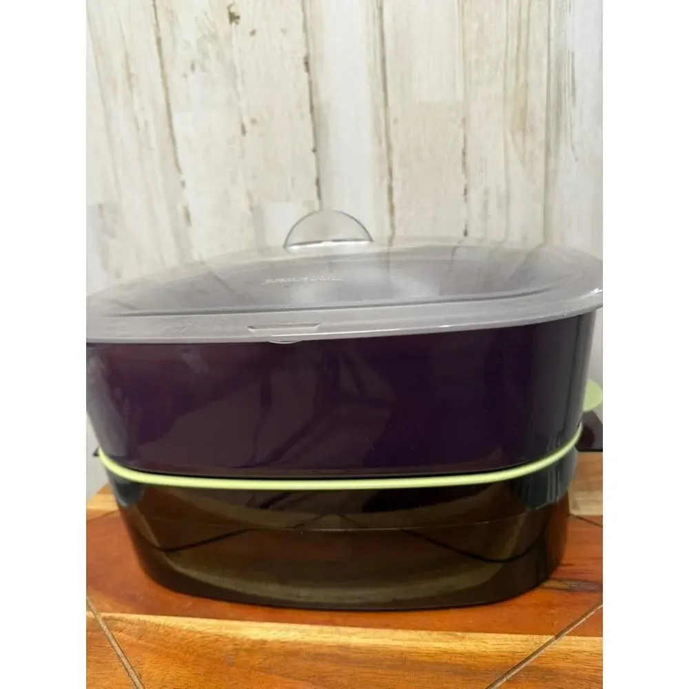 NEW Tupperware 6‎ Pc Oval Microwave Stack Cooker Set Multicolor Steamer